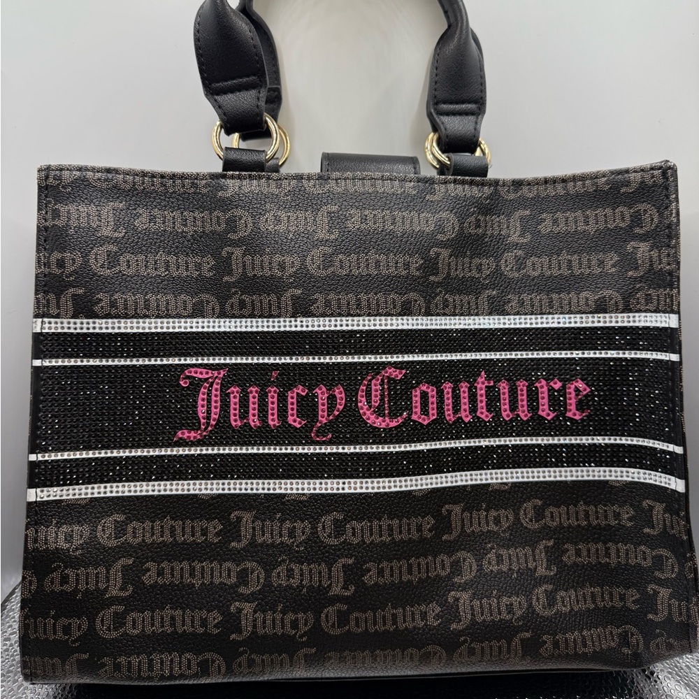 Juicy Couture brown Tote with Pink Logo